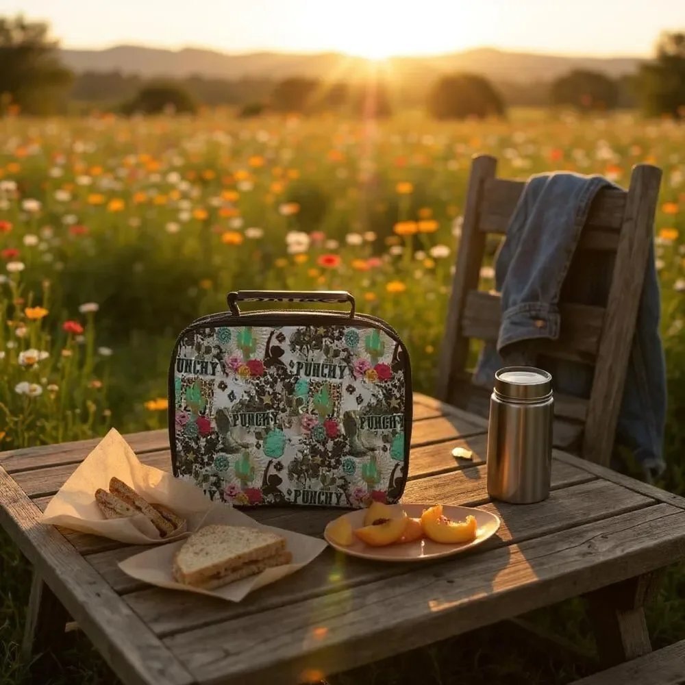 Brand New Western Punchy Cowboy Lunchbox
